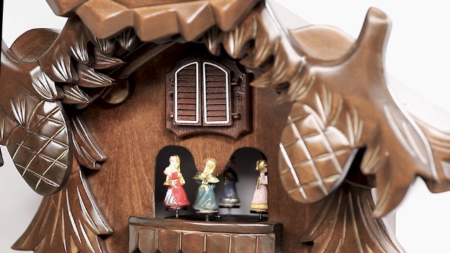 Kendal Vivid Large Deer Handcrafted Wood Cuckoo Clock with 4