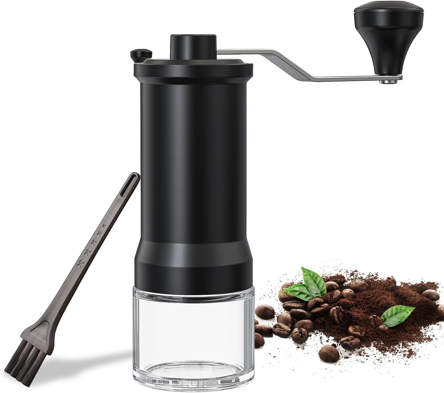 TOCHANGE Manual Coffee Grinder, Portable Stainless Steel Burr Coffee Bean Grinder with Ceramic