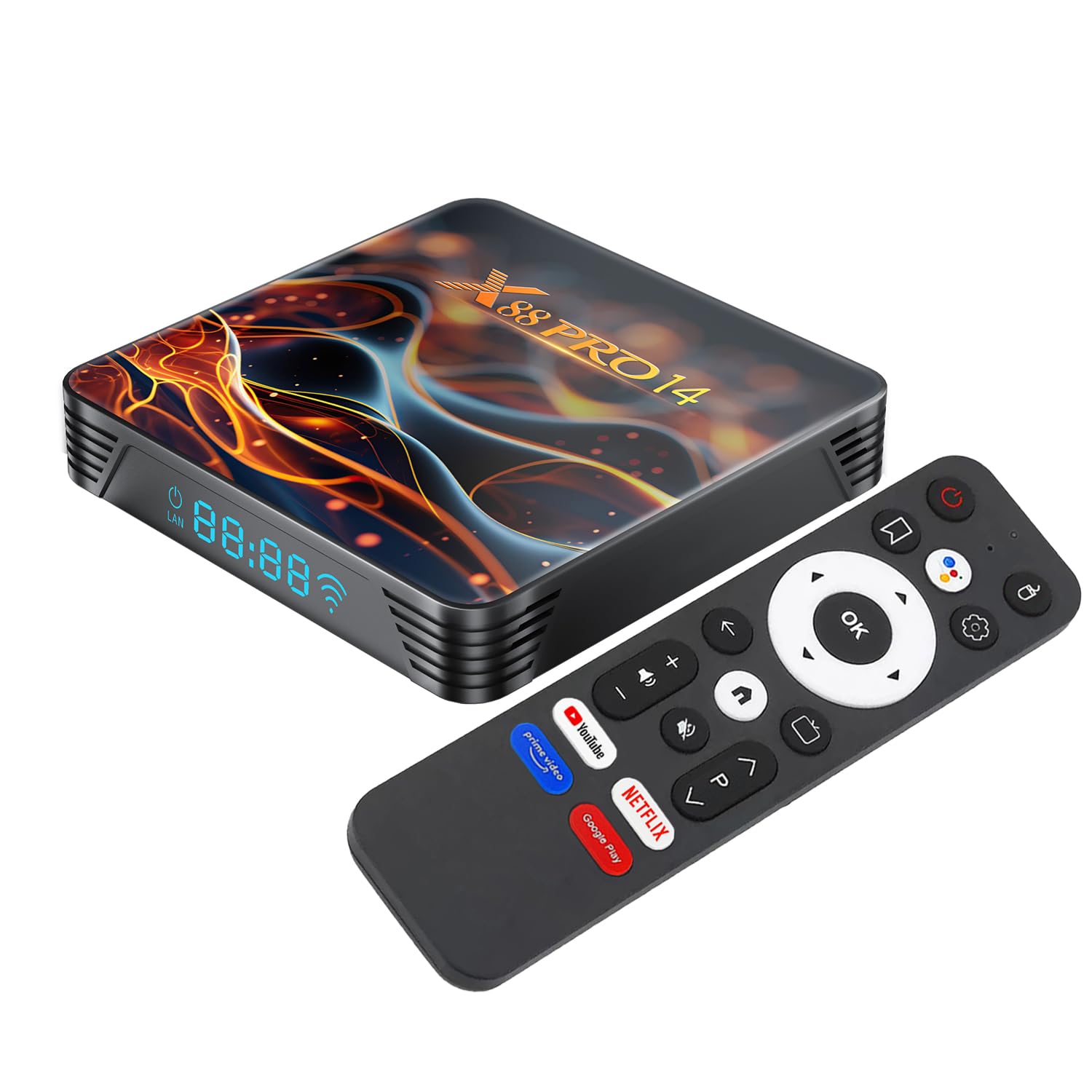 LEFFOT Android 14 TV Box 2025, RK3518 4K Ultra HD Smart TV