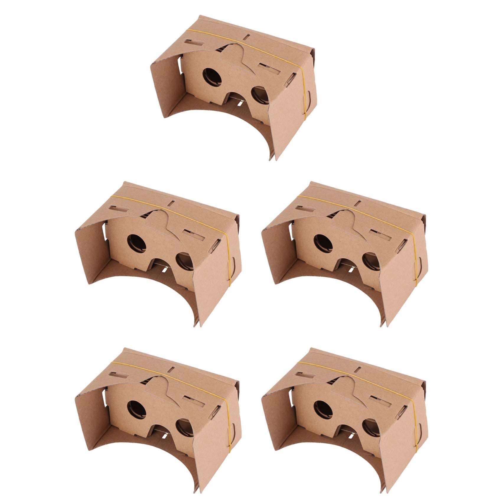 5 Set 6 Occhiali da Vista in Pollice DIY 3D VR Realtà Virtuale per Cartone