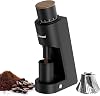 Single Dose Coffee Grinder,Geimori GU38 Coffee Grinder with 38mm 6-Core Stainless Steel Conical Burr, 0.01mm Stepless Adjustment, Low Retention Espresso Grinder with Magnetic Dosing Cup,Black