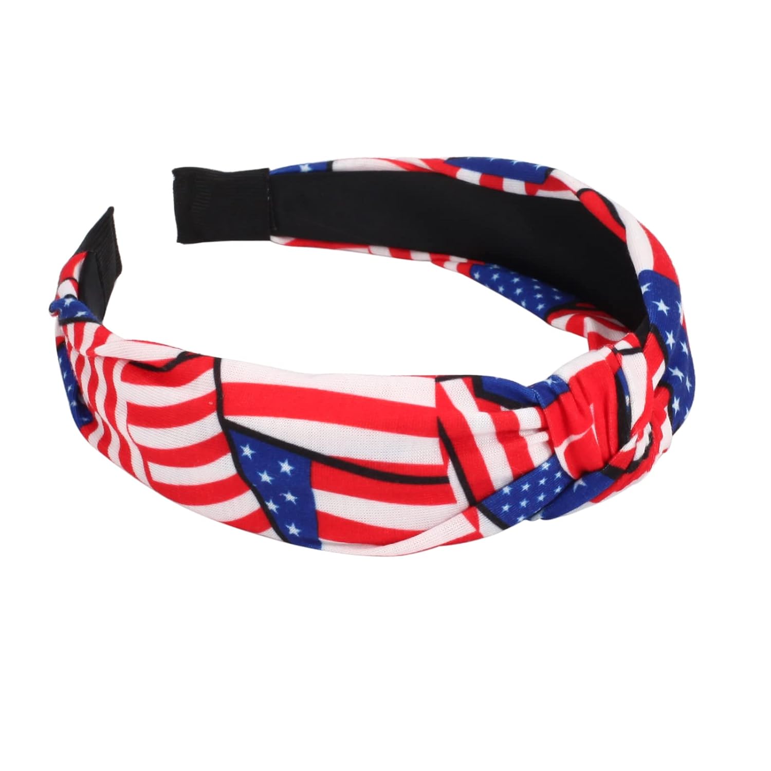 4PCS American Flag Headbands for Women Girls Independence Day 4th of July Red White Blue Patriotic USA Bow Knotted Wide Headband Yoga Hair Band Hair Hoops - Image 8