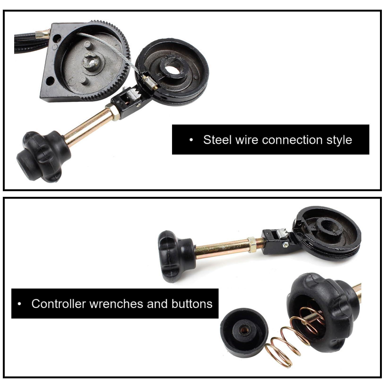 3 pto Control Cable 5 M Escavatore Cavo Manuale dell'acceleratore, Attrezzature Pesanti Mano Cavo dell'acceleratore Kit 7Ft, Twist Lock Barca Cavo acceleratore Cavi acceleratore