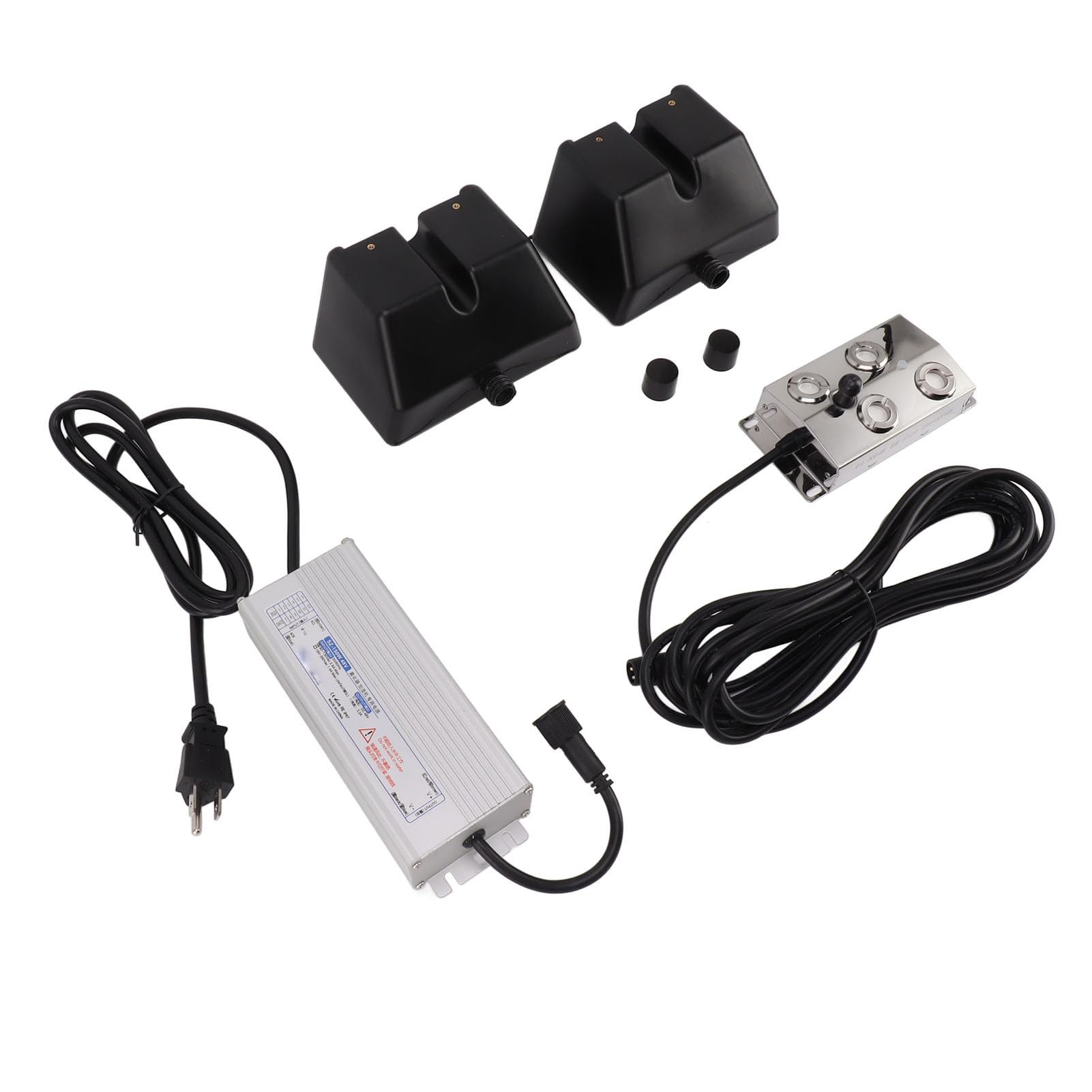 Yunseity Fog Machine Better Heat Dissipation 4 Heads DC 48V IP67 4 Ultrasonic Fogger for Pool (US Plug 110V)