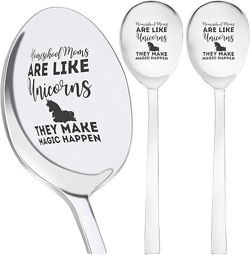 Miniatura 1 de funny homeschool mom gift, make magic happen mother's day Stainless Steel Spoon  Pack of 3