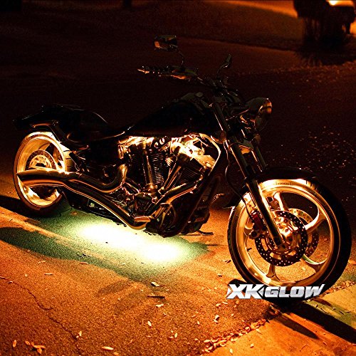 8 Compact Pods + 4 Flex Strips 7 Color Remote Control Motrocycle Atv Snowmobile Led Light Kit #TOP5