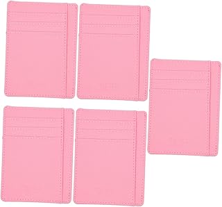 5 Peças Porta-Cartões Masculino E Feminino Com Zíper Porta-Moedas Mini Carteira Slots Carteira Cartões Carteira Porta-Crédito Porta-Cartões Clipe De Dinheiro Porta-Cartões Bolsa