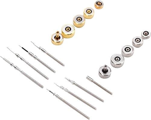 Miniatura 7 de Kit de reparación de relojes, corona de reloj, corona de reloj de acero inoxidable, conjunto de resorte de corona de reloj, herramienta de