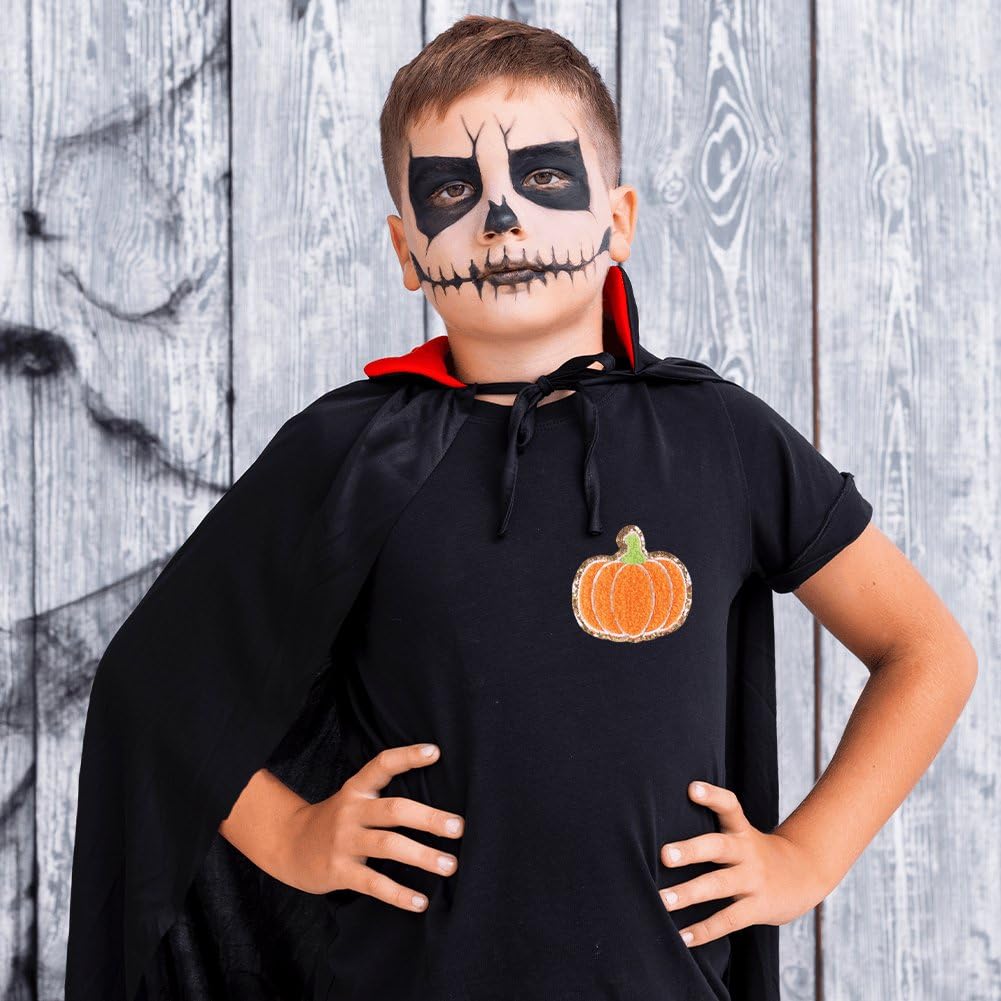 Geosar 20 Toppe Termoadesive Halloween – Ciniglia Con Glitter, Motivi Zucca E Ragno, Per Decorazione E Riparazione Vestiti - 2