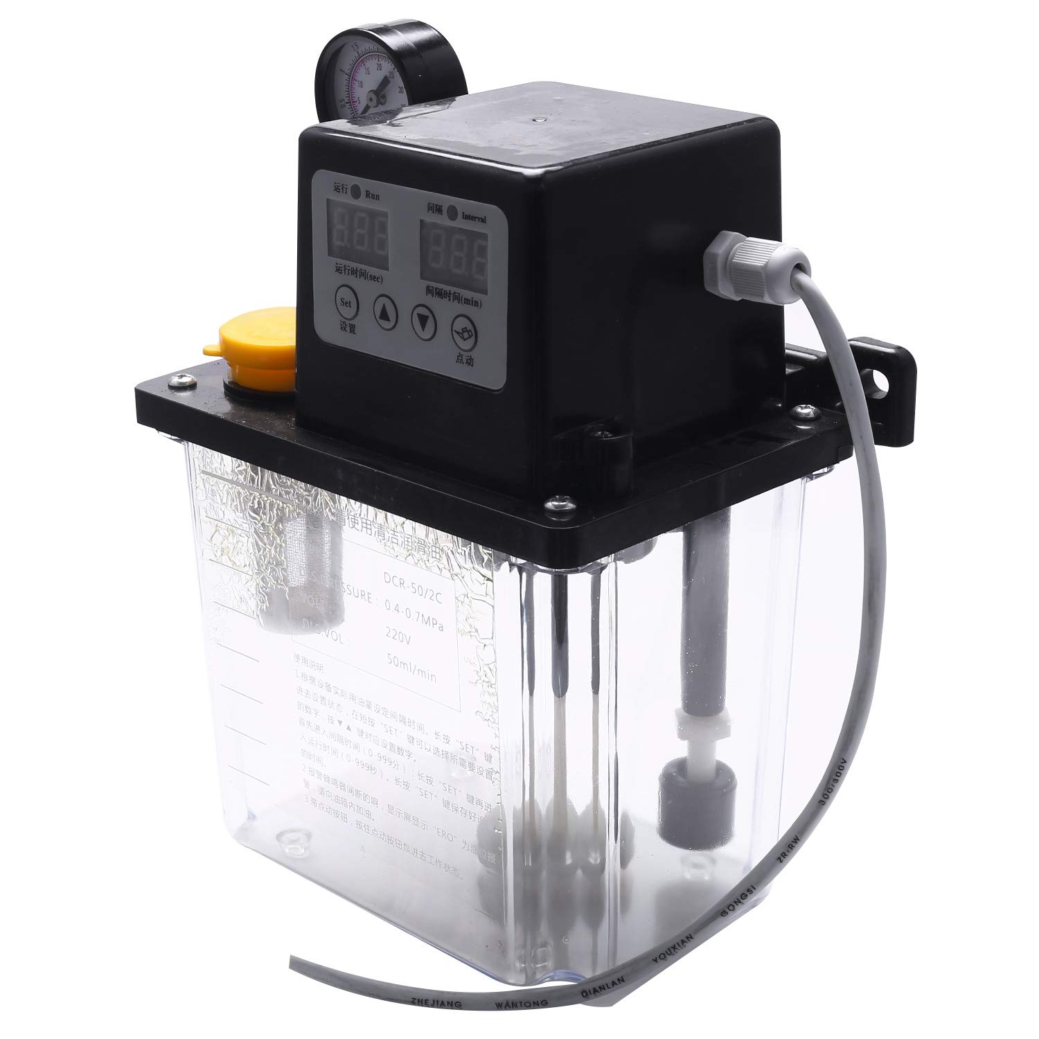 2L Lubrificante Pompa Olio Lubrificante Automatico Pompa Olio Lubrificante Magnetico Pompa Lubrificante con Manometro