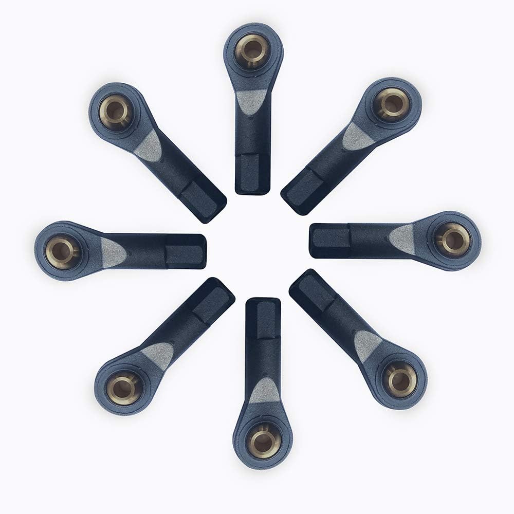 10 Pieces Ball Head Holder Tie Rod End 3mm M3 M2.5 M2 Ball Joint Link Rod End for RC Hobby Model Car Airplane Boat (M3)