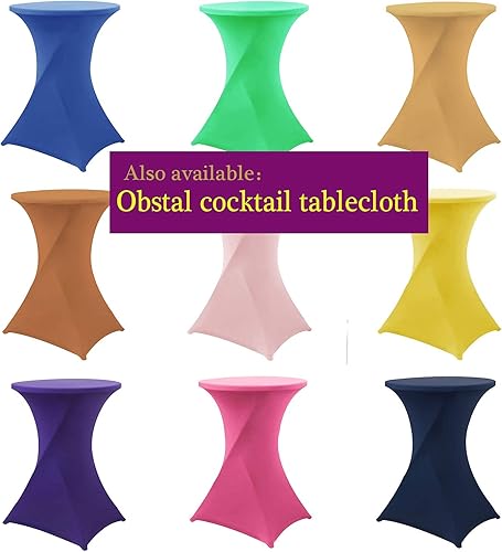 Miniatura 6 de Obstal Mantel de elastano elástico de 6.0 ft para mesas plegables estándar, paquete de 2 manteles protectores rectangulares universales ajustables