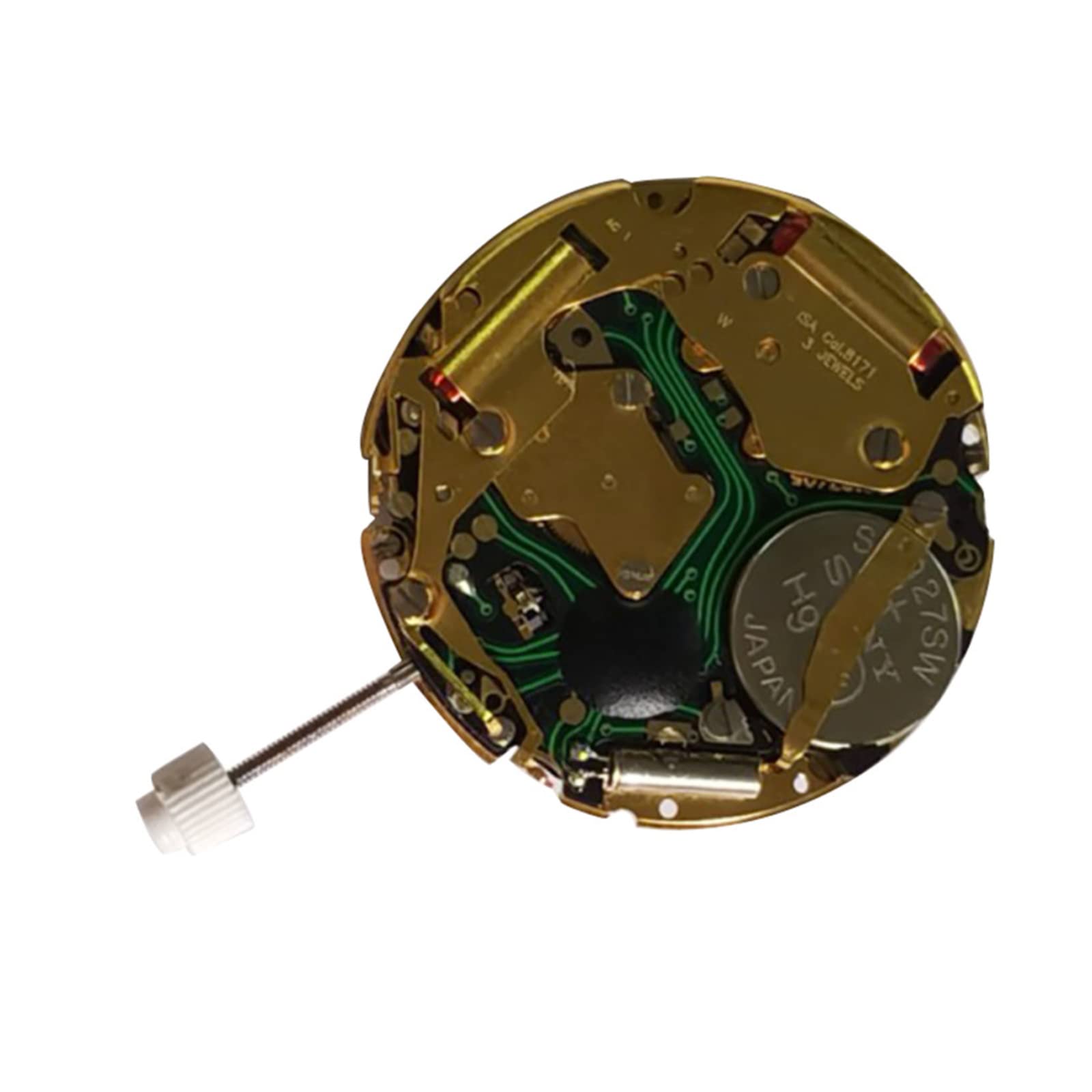 MOUDOAUER Mechanizm zegarka kwarcowego, kalendarz na godzinę 4, akcesoria do zegarków ISA 8171