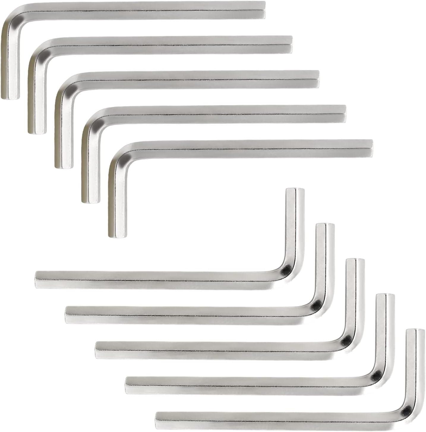 6mm 六角キーレンチ 1/4インチ L字型六角レンチ クロムバナジウム鋼修理ツール 10個