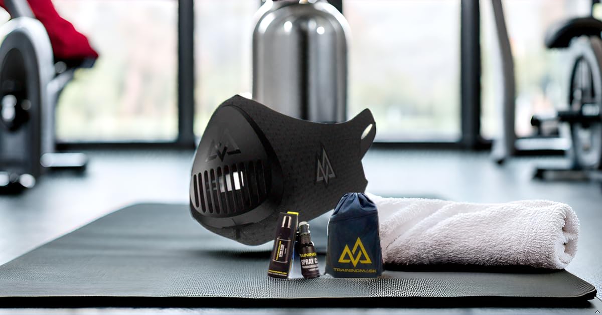 Masque d'entraînement respirant multisports 3.0 avec sac gratuit et spray