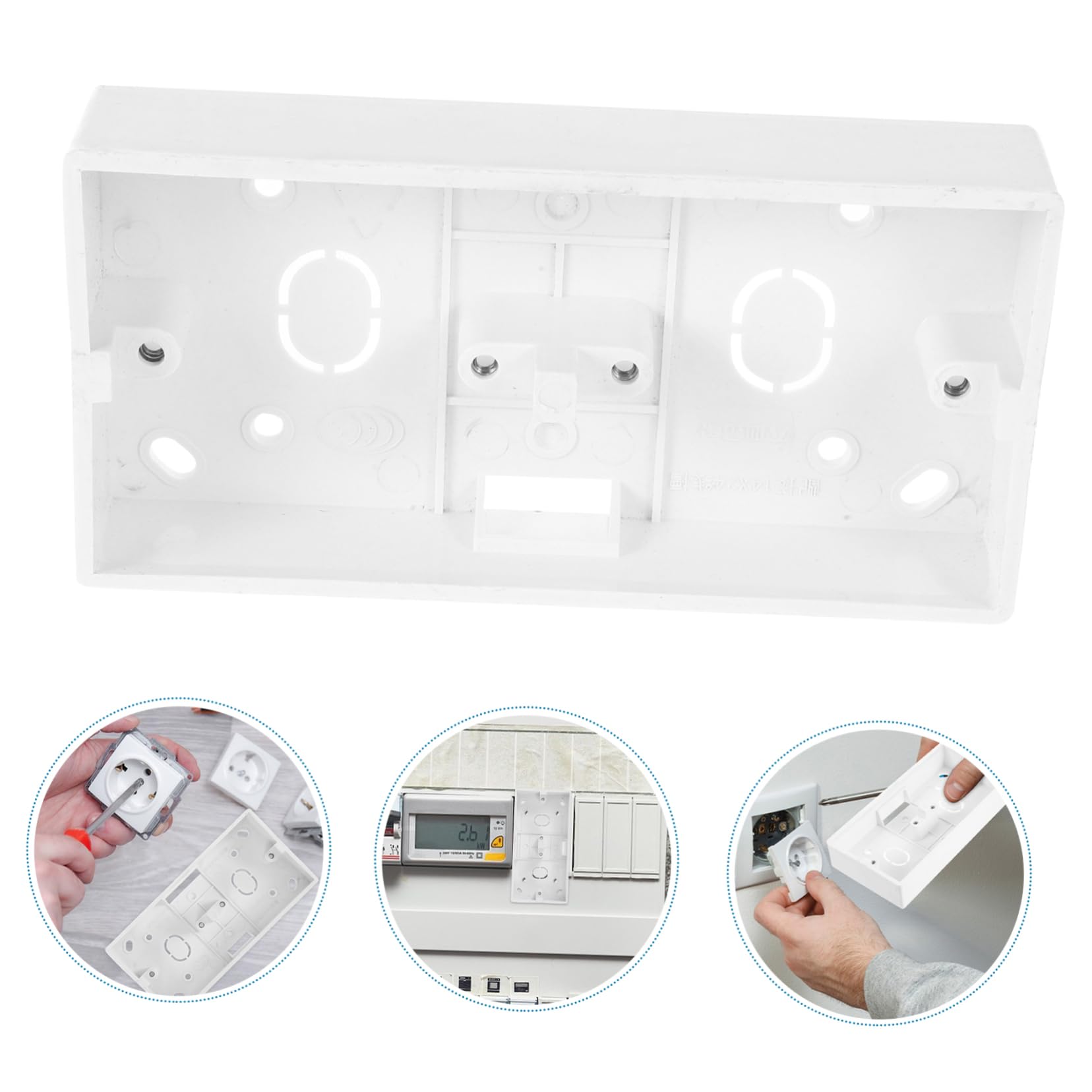 Veemoon 10piezas Caja De Conexiones Eléctricas Versátil Montaje Superficie De Corriente Individual Interruptor Eléctrico Base