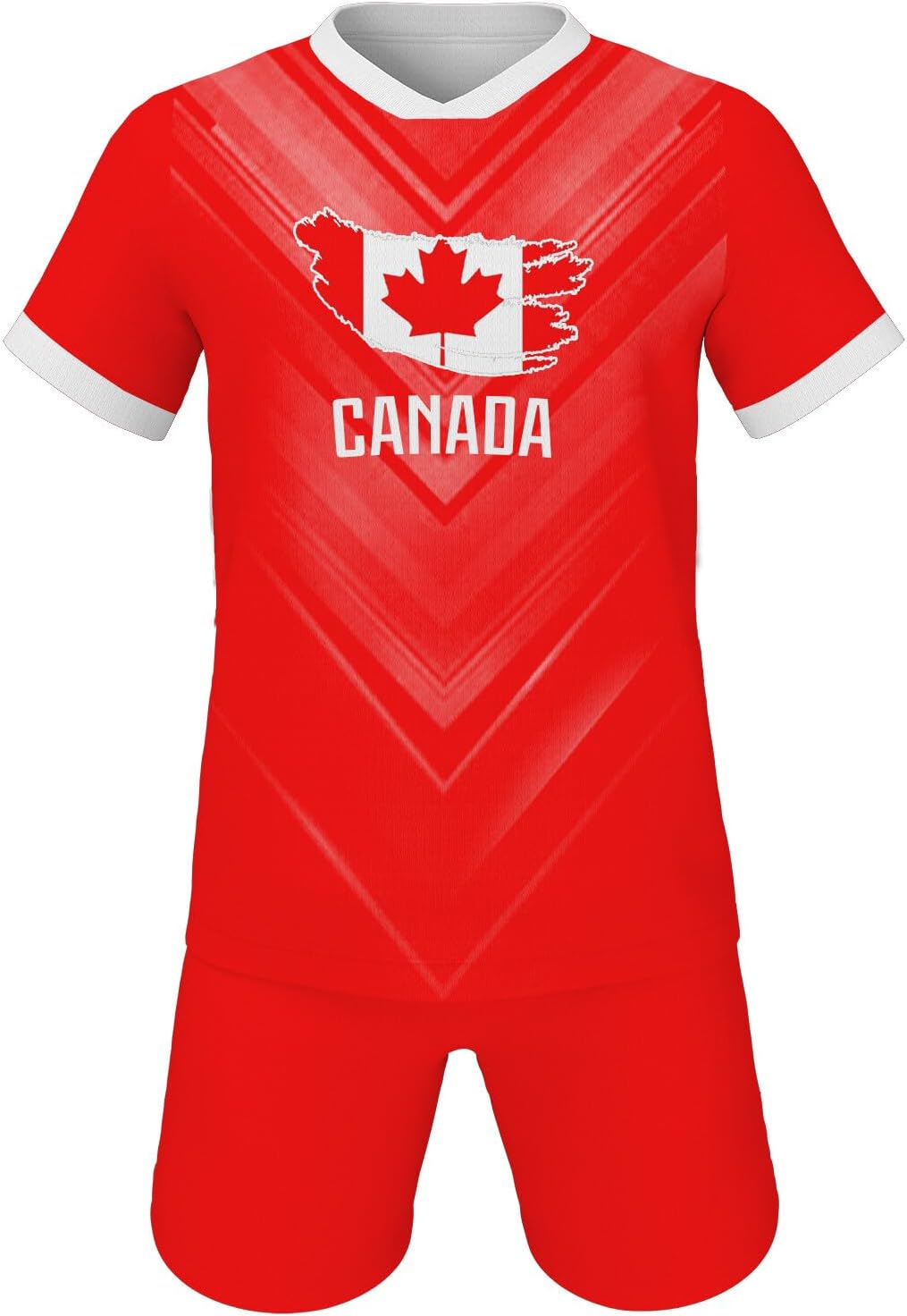 25/26 National Flag Soccer Jersey Kit for Kids Youth Boys Girls Sports Uniforms Outfits Fans Gift Shirt and Shorts Sets 3-14Y