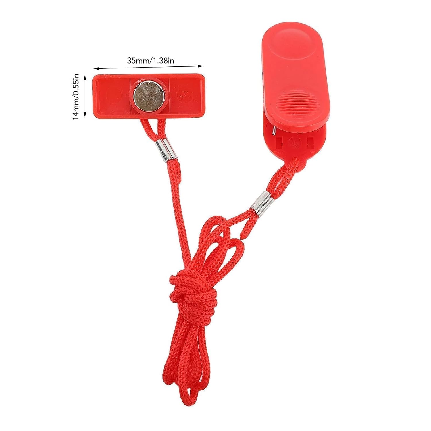 Treadmill Magnetic Lock, 2Pcs Universal Magnet Emergency Stop Safety Key Clip 14x35mm/0.55x1.38in Fitness Equipment Accessory for Home, Gym Running image 2
