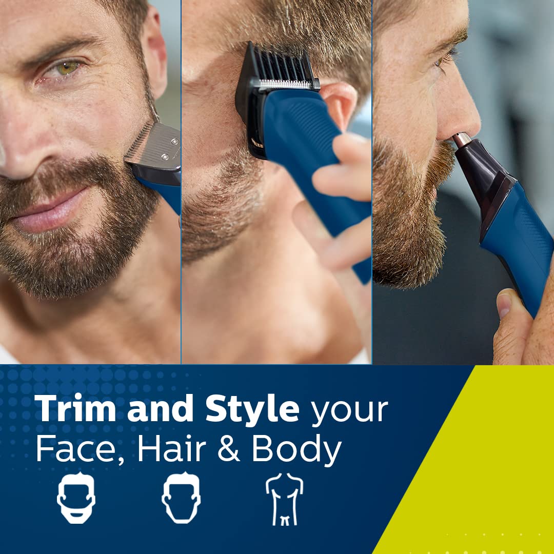 Philips Multi Grooming Kit MG7707/15, 12-in-1, Face, Head and Body - All-in-one Trimmer for Men Power adapt technology for precise trimming, 90 Mins Run Time with Quick Charge - Image 2 thumbnail
