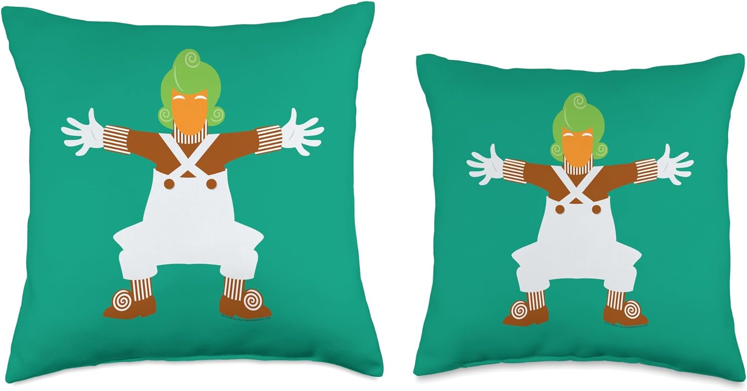 Willy Wonka and the Chocolate Factory Lone Oompa Loompa Throw Pillow