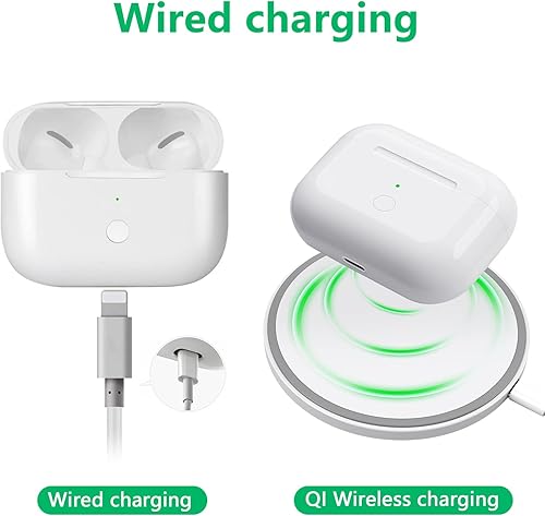 Miniatura 2 de Funda de carga inalámbrica para Air Pod Pro funda de cargador de repuesto con botón de sincronización y batería integrada de 660 mAh no incluye