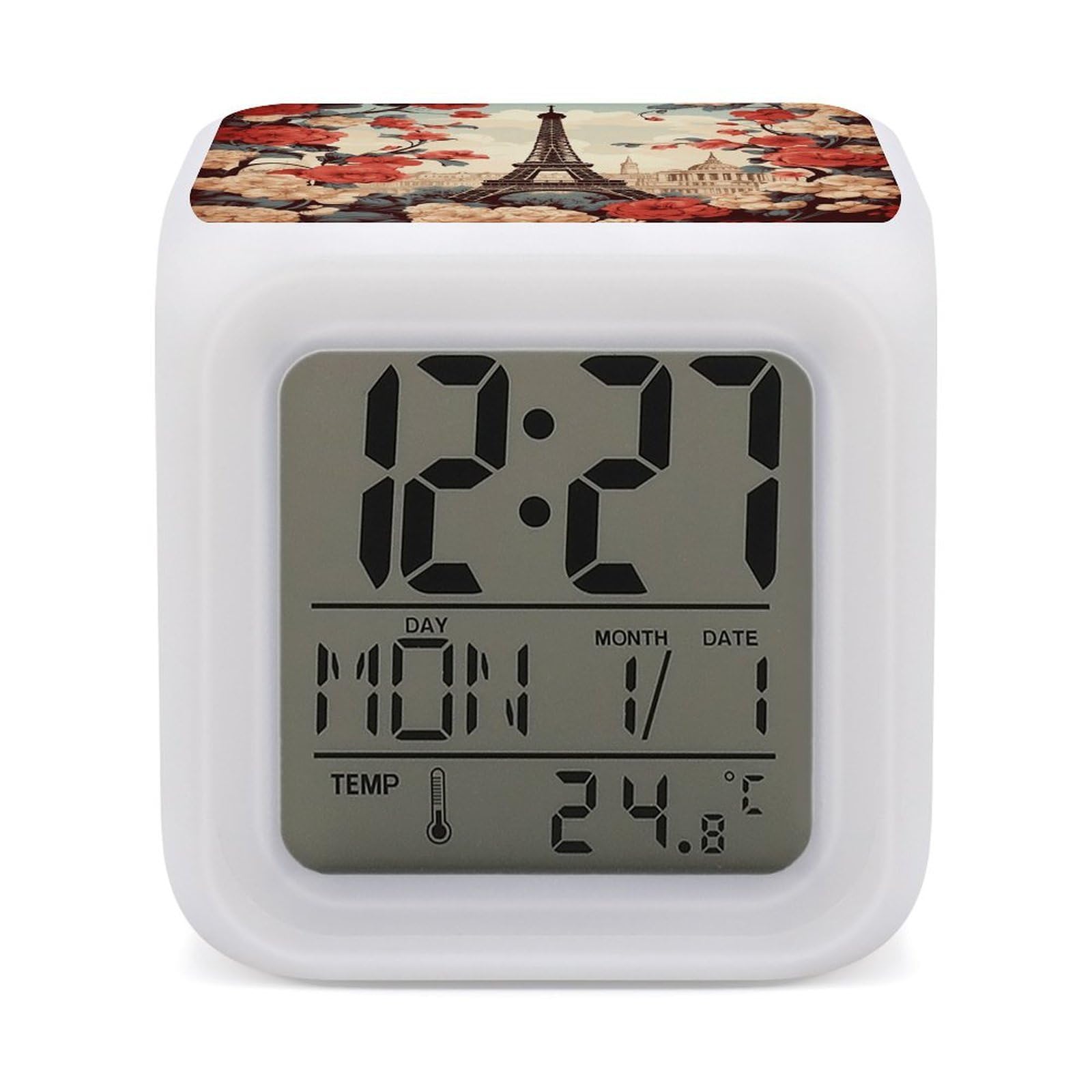 Reloj despertador digital para regalo de hogar con luces LED decorativas