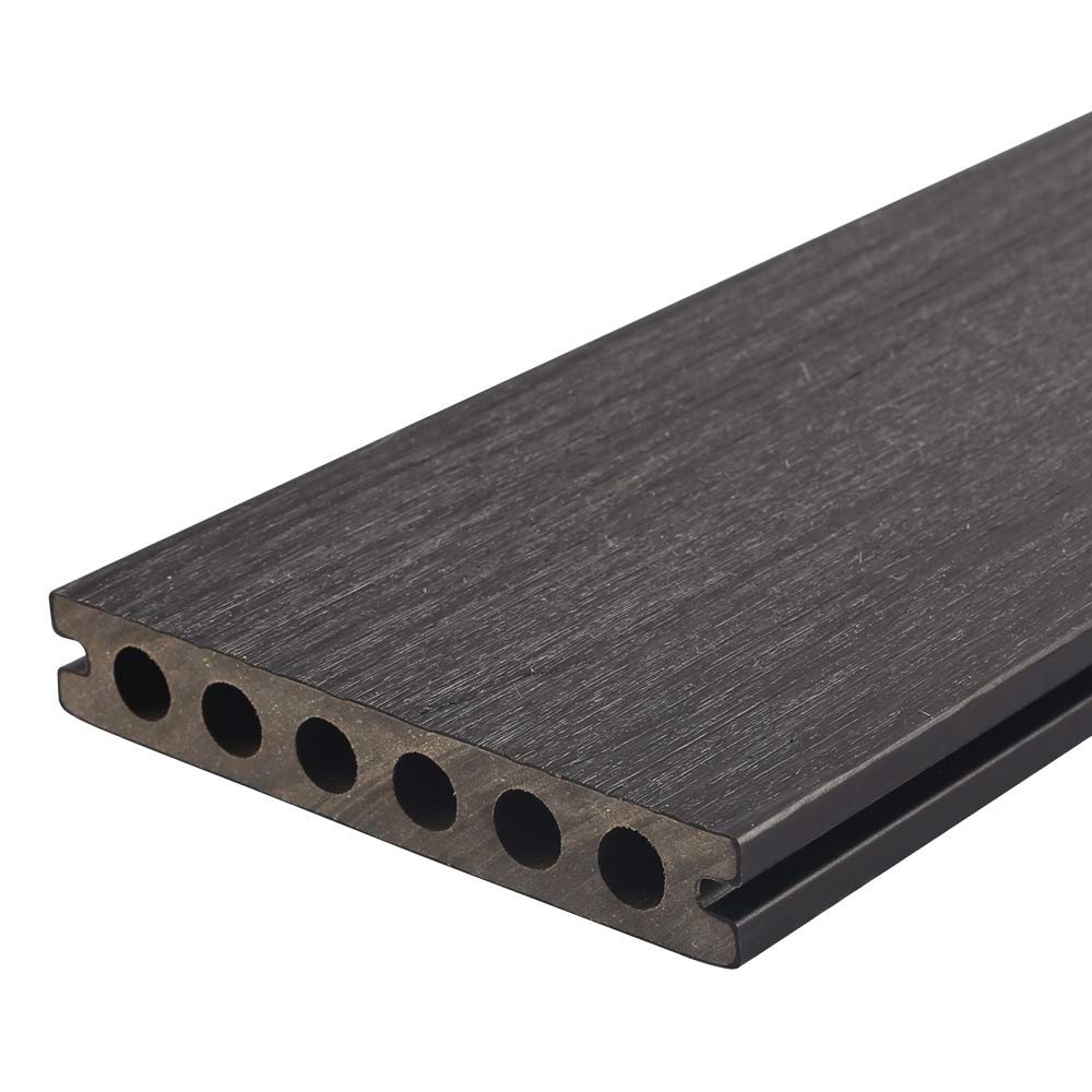 NewTechWood UH02-8-CH Composite Decking, Hawaiian Charcoal