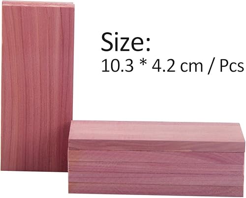 Miniatura 5 de Cedar Space Bloques de cedro para almacenamiento de ropa, 16 piezas, 2 paquetes de valor 100% bloques de cedro rojo aromático, tablones de cedro,