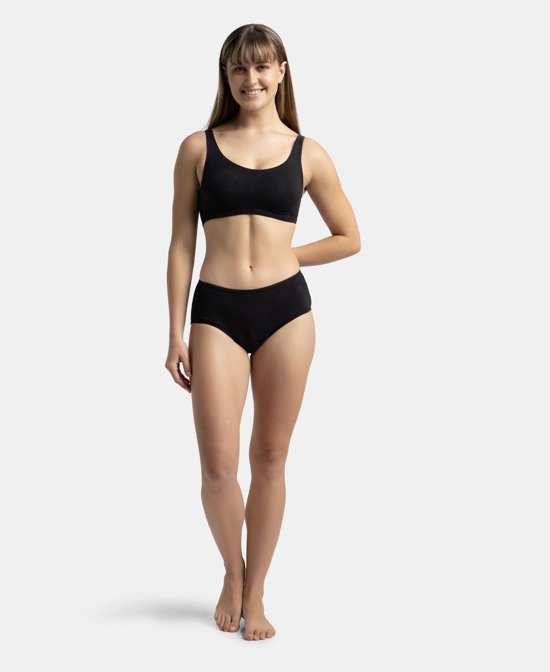 Jockey Women's Crop Top 1550_Black_L - Image 5 thumbnail