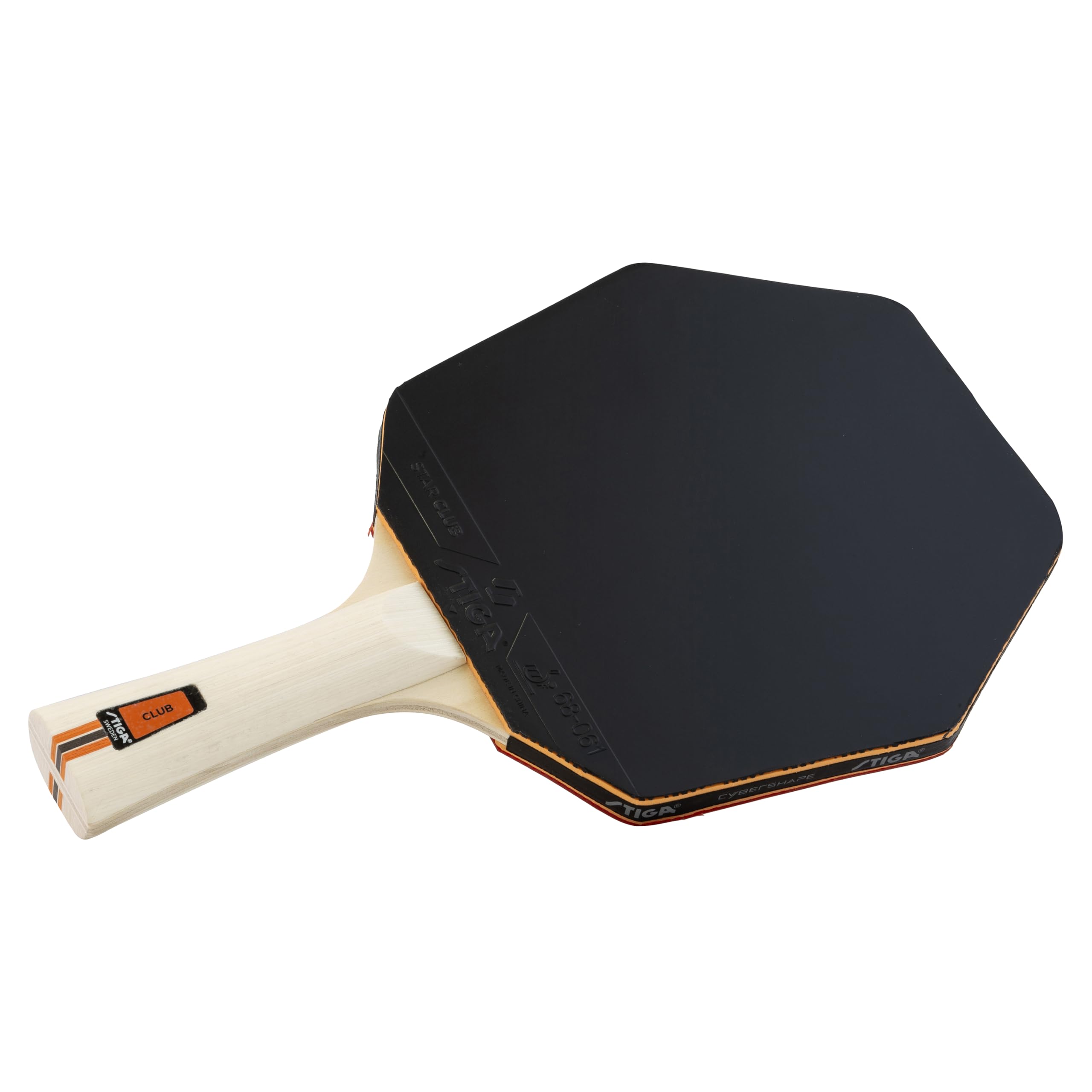 Raquette de Tennis de Table STIGA Club Cybershape. Raquette de Tennis de Table pour débutants avec Bois 5 Plis, revêtement Star Club et Grand Sweet Spot