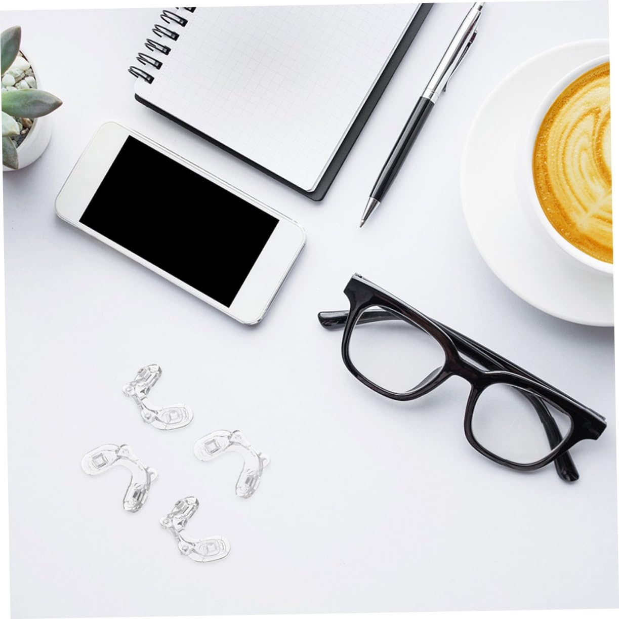 Mikikit 10 Paires de Plaquettes Nasales en Silicone pour Activités en Extérieur pour Lunettes Garçon et Filles Support de U Antidérapant Double Trou