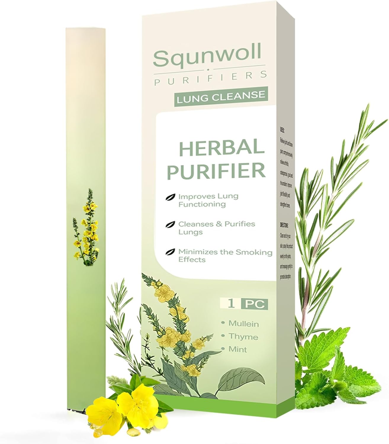 Difusor de Aromas Herbal Squnwoll, Portátil, Hasta 600 Usos