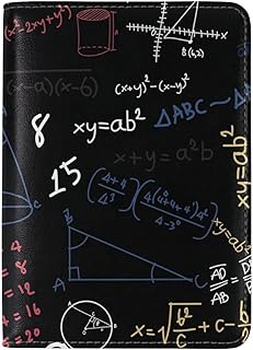 Funda para pasaporte con diseño de fórmula matemática americana, color rojo, azul marino, color rojo y azul marino, color 1166, 14cmx10cm