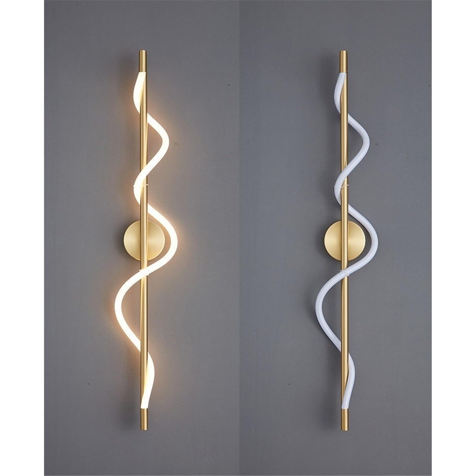 Applique da parete Sconce da parete con tubo luminoso a spirale intrecciata for casa e hotel per corridoio(M)