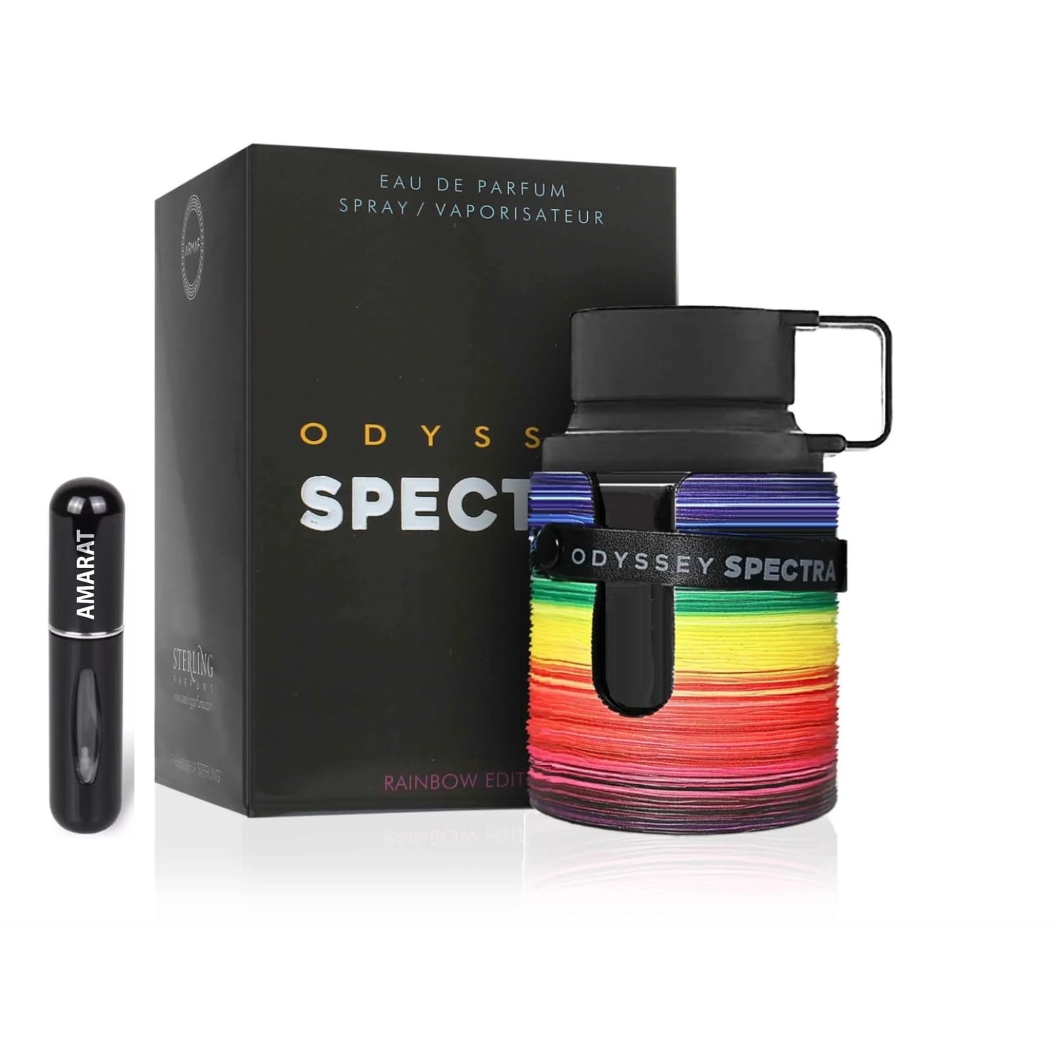 Odyssey Spectra Eau de Parfum 100 ml, profumo arabo unisex a lunga durata, con atomizzatore ricaricabile, fragranza orientale speziata con note di cannella, mela e tabacco (Odyssey Spectra)
