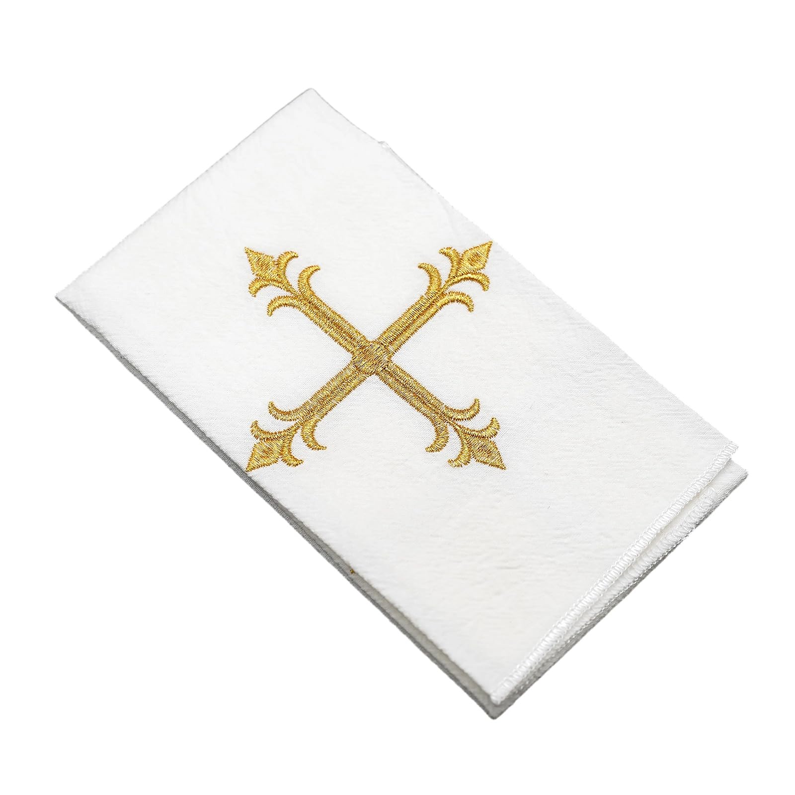 Snorvixre Artisanal Embroidered Cotton Linen Altars Cloth Colorful Patterns Catholic Household Decoration Handkerchief Crosses Symbols Embroidered Altars Cloth
