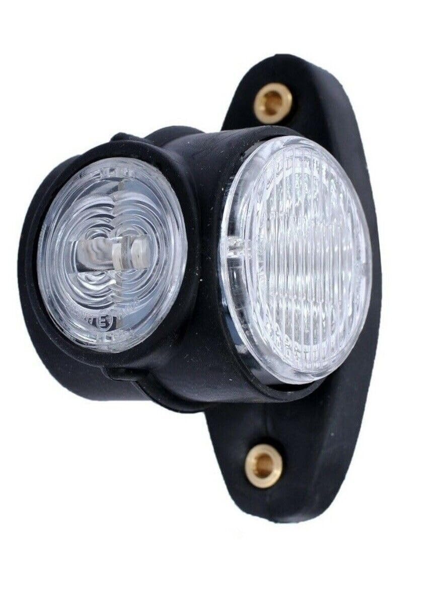 J/J Coppia Luci di Posizione Luce Ingombro LED 12-24V Camion Van Bus Autobus 3 Colori Bianco Rosso Arancio