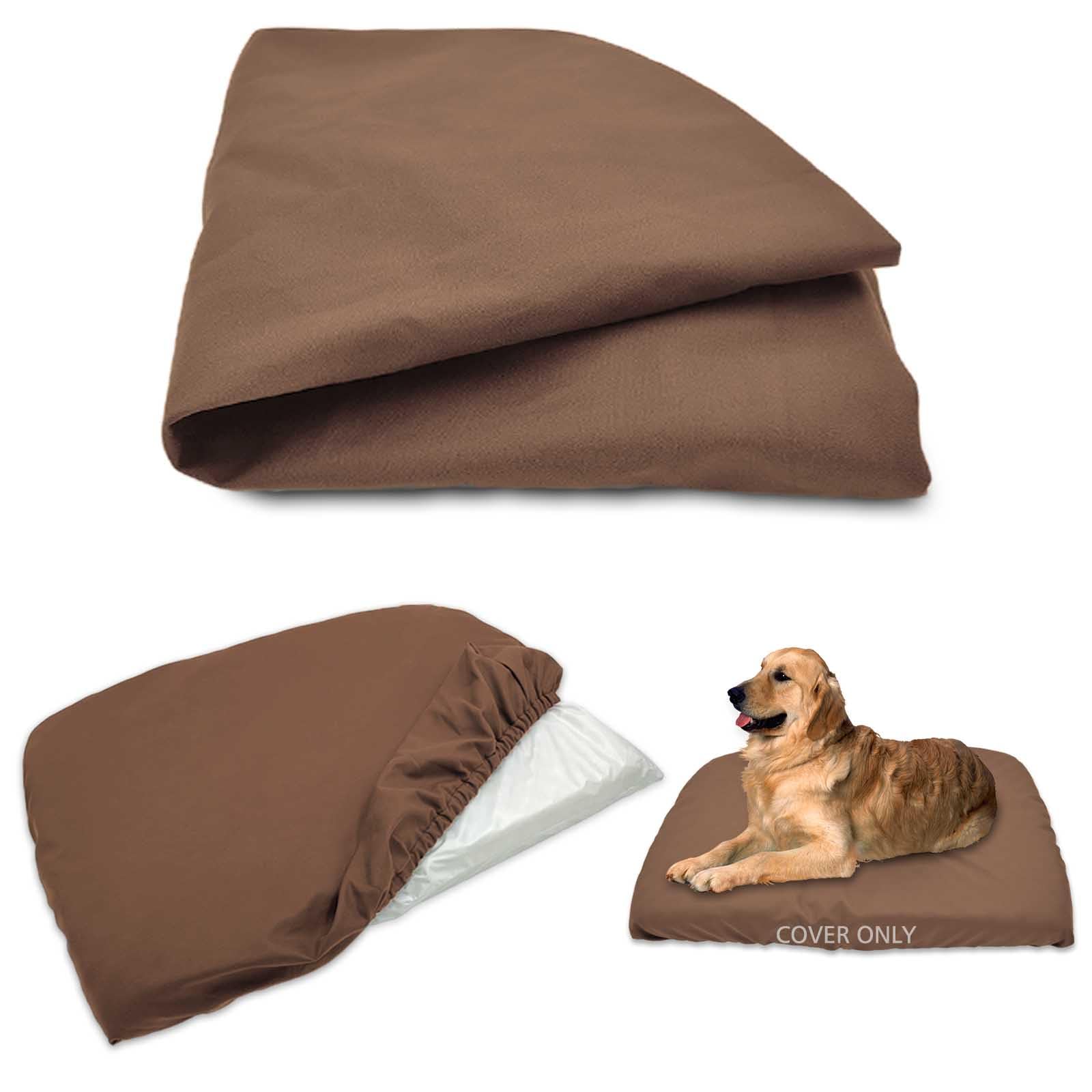 Dog Bed Cover Waterproof Replacement Machine Washable Covers for Dog Bed Heavy Duty Scratch Resistant Mattress Protector Pet Bed 54x44 Inch Brown