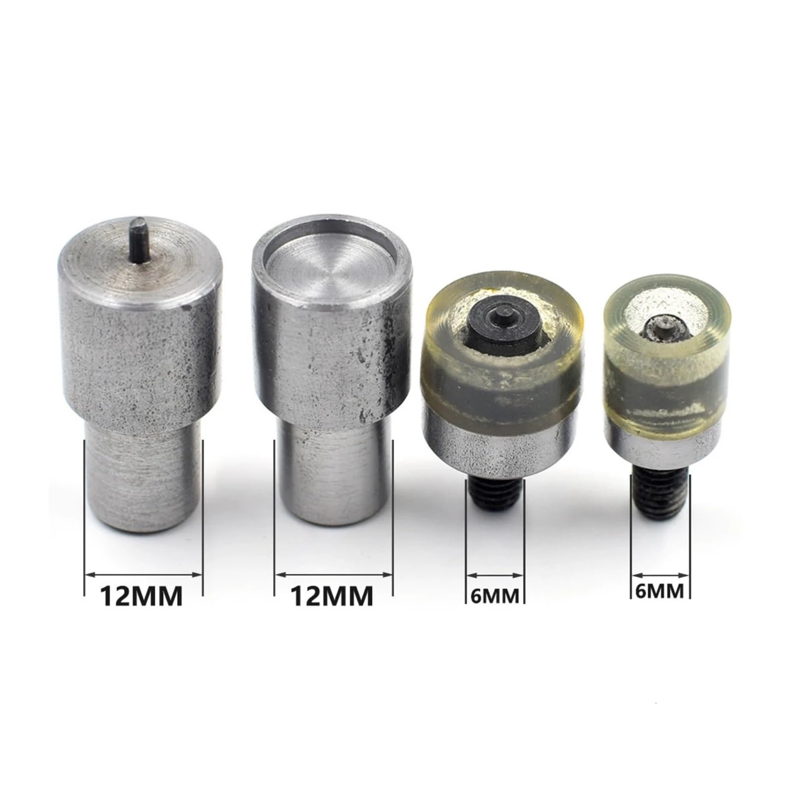 Snap Fasteners Botón Die 50 juegos de botones a presión metal 12,5/15 mm | Con 1 Juego de molde de interfaz de rosca for sujetar botones de presión, herramienta de instalación(Black-15mm)