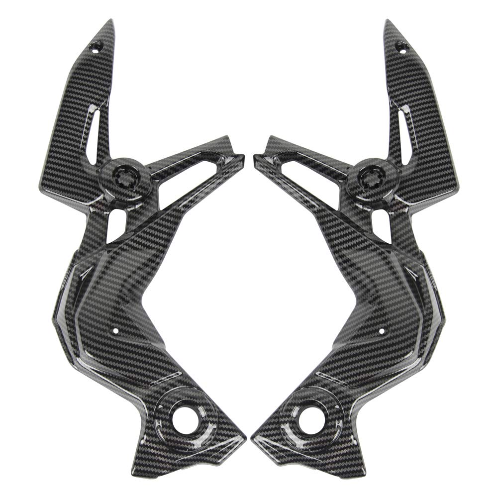 Moto Iniezione Anteriore Laterale Pannello di Rivestimento Telaio Corpo Copertura Carenatura Protezione Kit Decorazione per K-awasaki Z900 ZR900 Z ZR 900 Z-900 2020 2021 2022 2023 (Effetto carbonio)