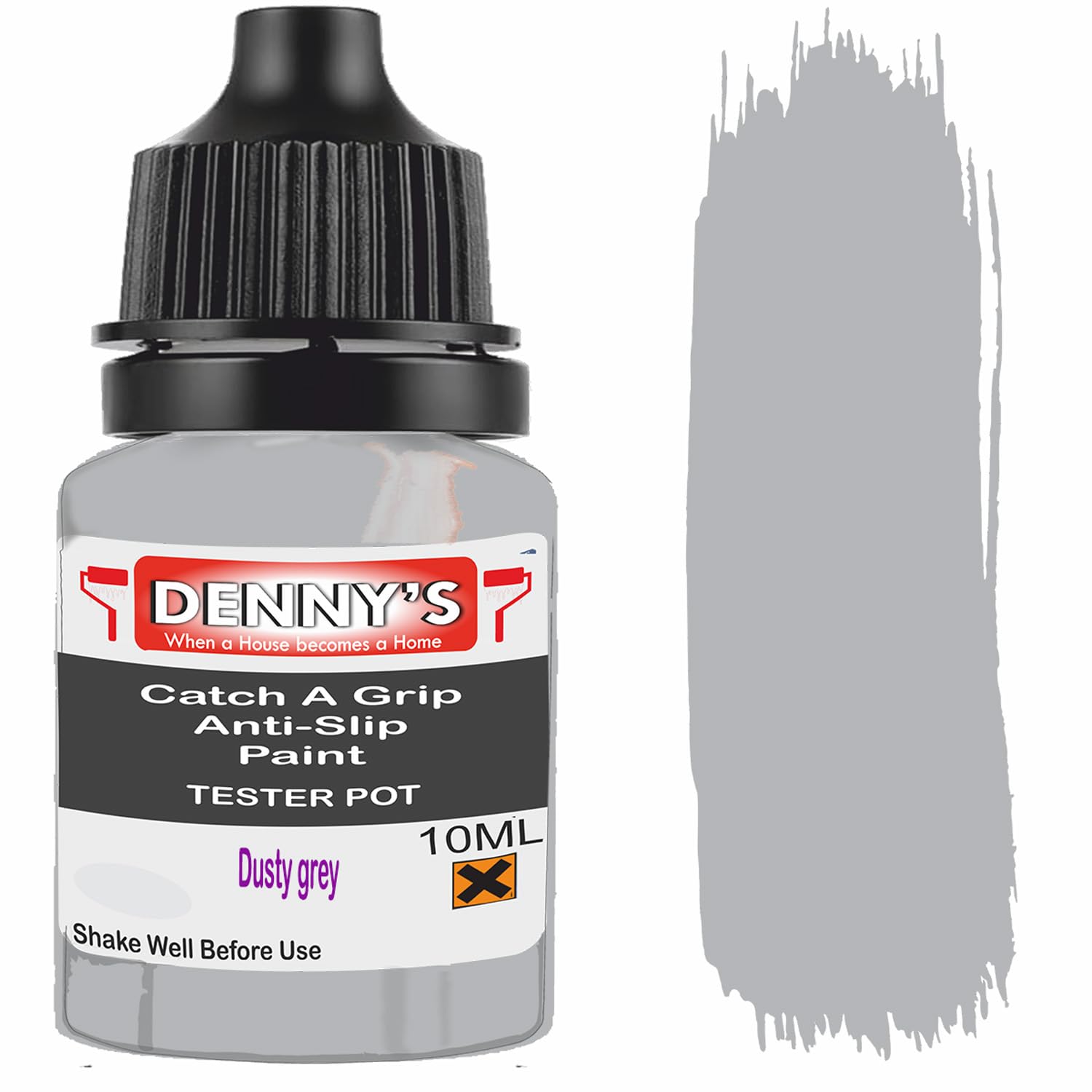 Catch A Grip Anti Slip Floor Paint – Non Slip Coating for Steps, Railings & Garages – 170 Colours, High Adhesion, Quick Dry, Multiple Sizes (Dusty grey, 10ml Tester Pot)