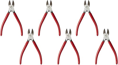 Jetech Cortadores diagonales de 6 pulgadas, paquete de 6 cortadores de alambre, cortadores laterales profesionales con carga eléctrica con agarre