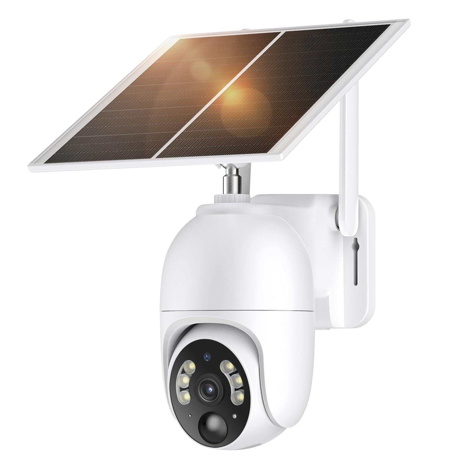 4G LTE Cámara de vigilancia solar con tarjeta SIM exterior 2K HD cámara IP inalámbrica con panel solar visión nocturna colorida y detección PIR