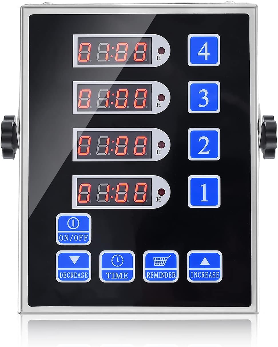 Amazon｜S2SQURE 4チャンネル 業務用キッチンタイマー レストランタイマー プロ仕様 料理用 フライヤー ベーカリー 大音量