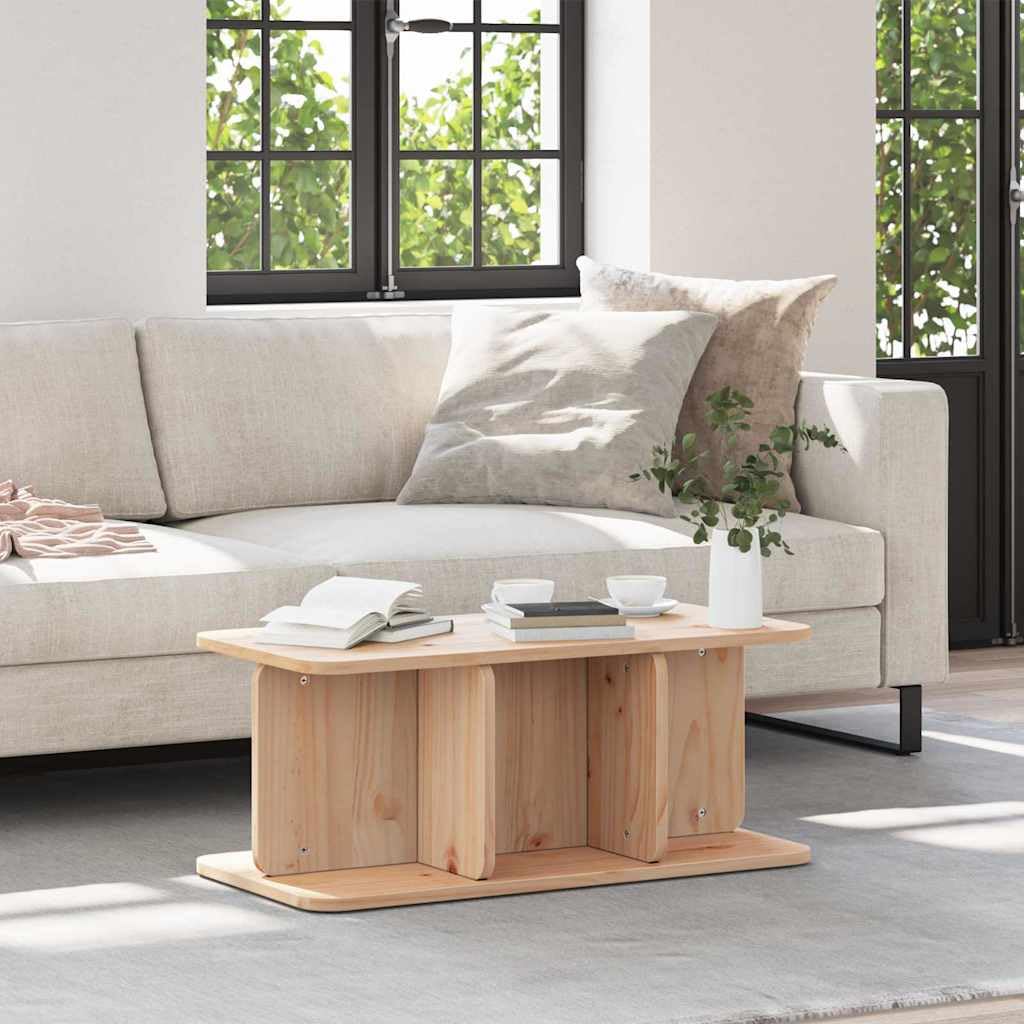 Couchtisch Massivholz Kiefer 80x39,5x33,5 cm Natur