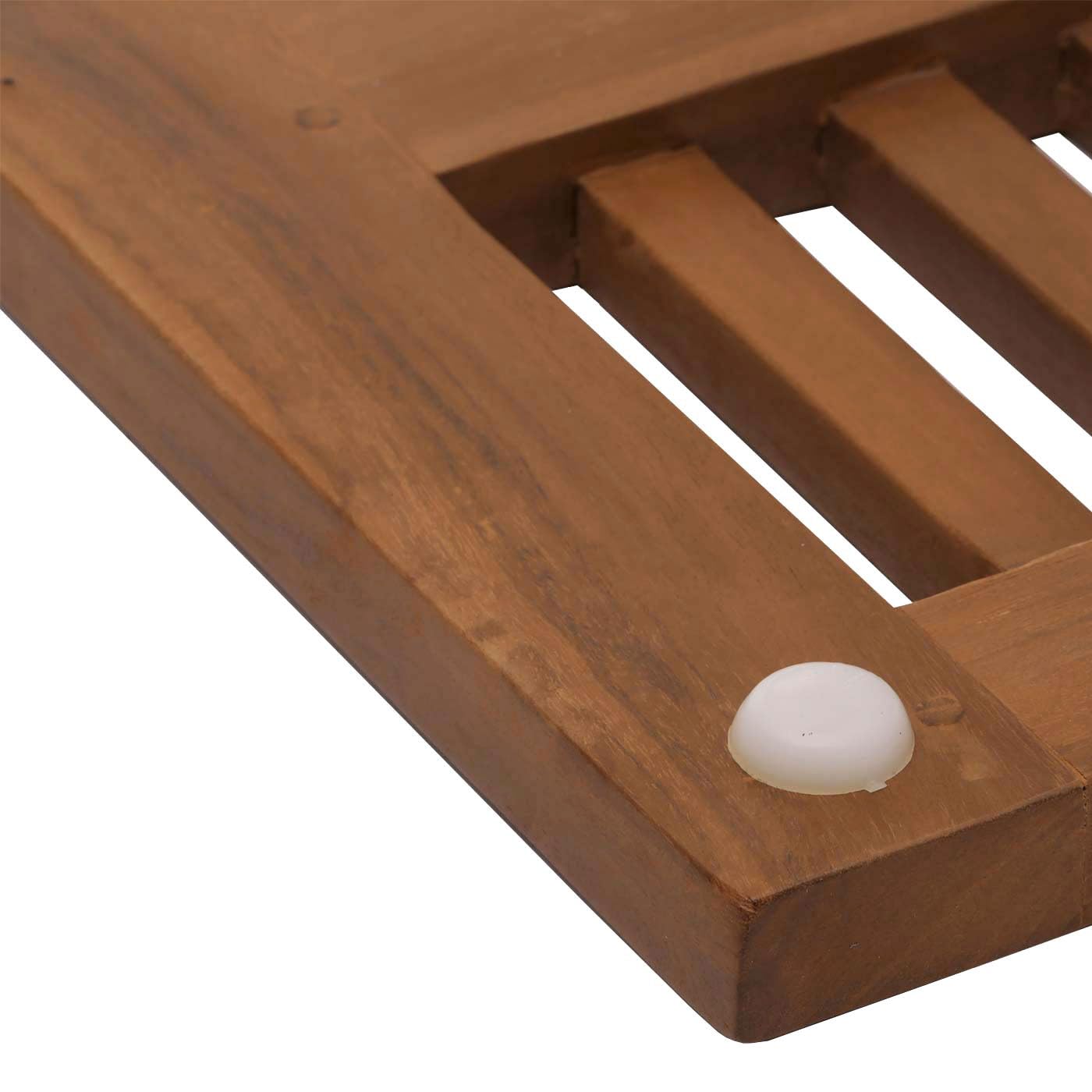 Mendler Teak-Badematte HWC-M86 3x40x100cm | Duschmatte, Badvorleger, hochwertiges B-Grade-Teak, (Kernholz, 20-30 Jahre)
