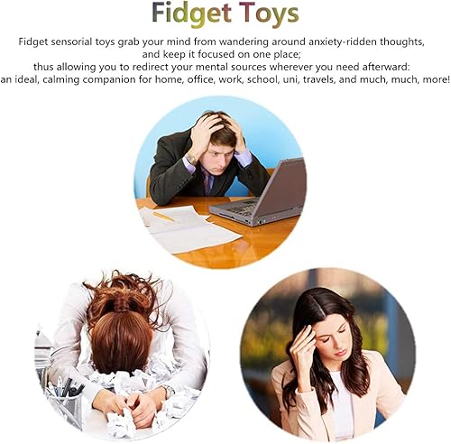 Miniatura 7 de Fidget Blocks Toys Infinity Cube Juguete para aliviar la ansiedad y el estrés para adultos, material de aleación de aluminio (rojo)