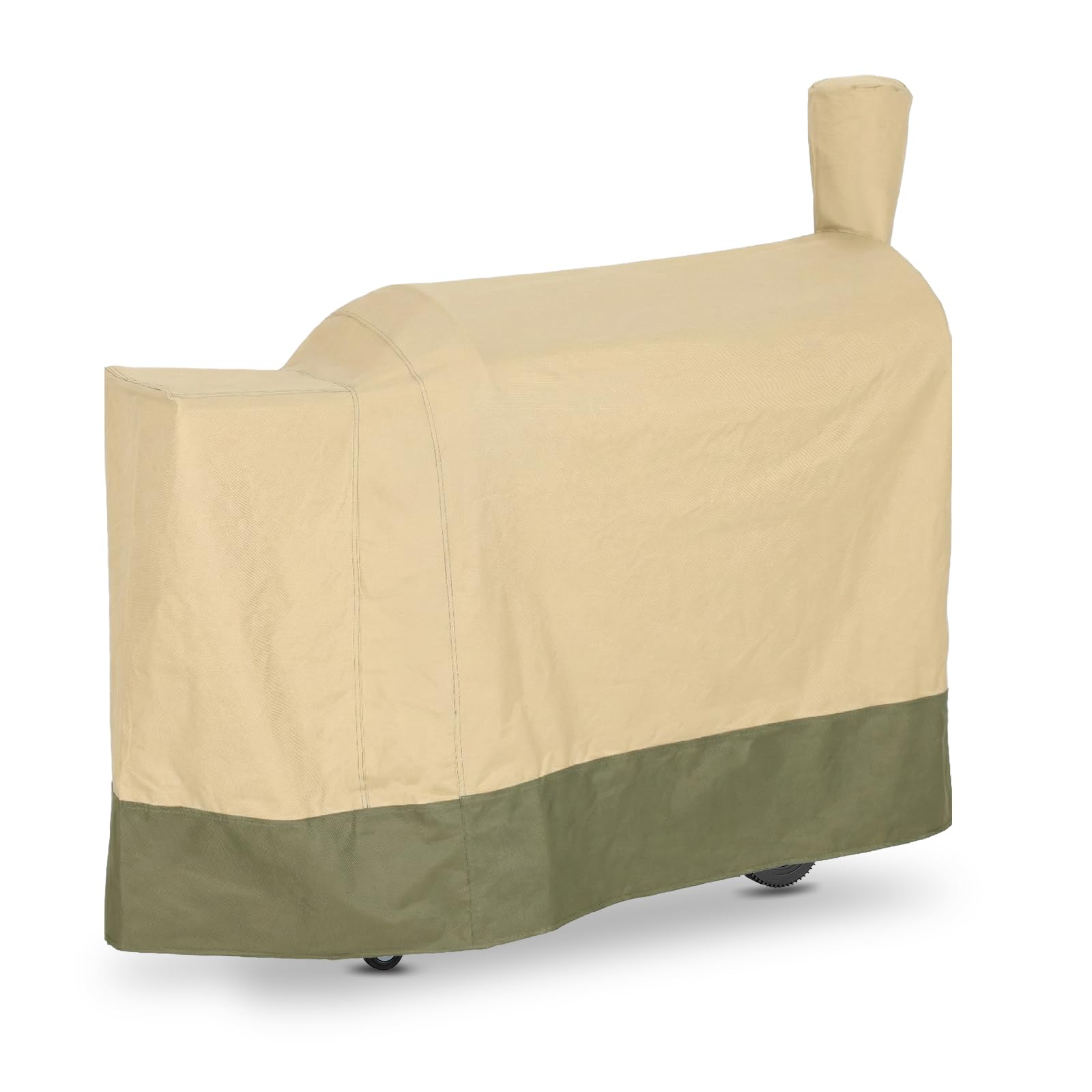 COWVIE Outdoor BBQ Grill Cover 50 Inch for 3-5 Burners Wood Pellet Grill, 600D Anti-UV and Waterproof Oxford Barbecue Cover with Attached Storage Bag and Adjustable Buckle Straps