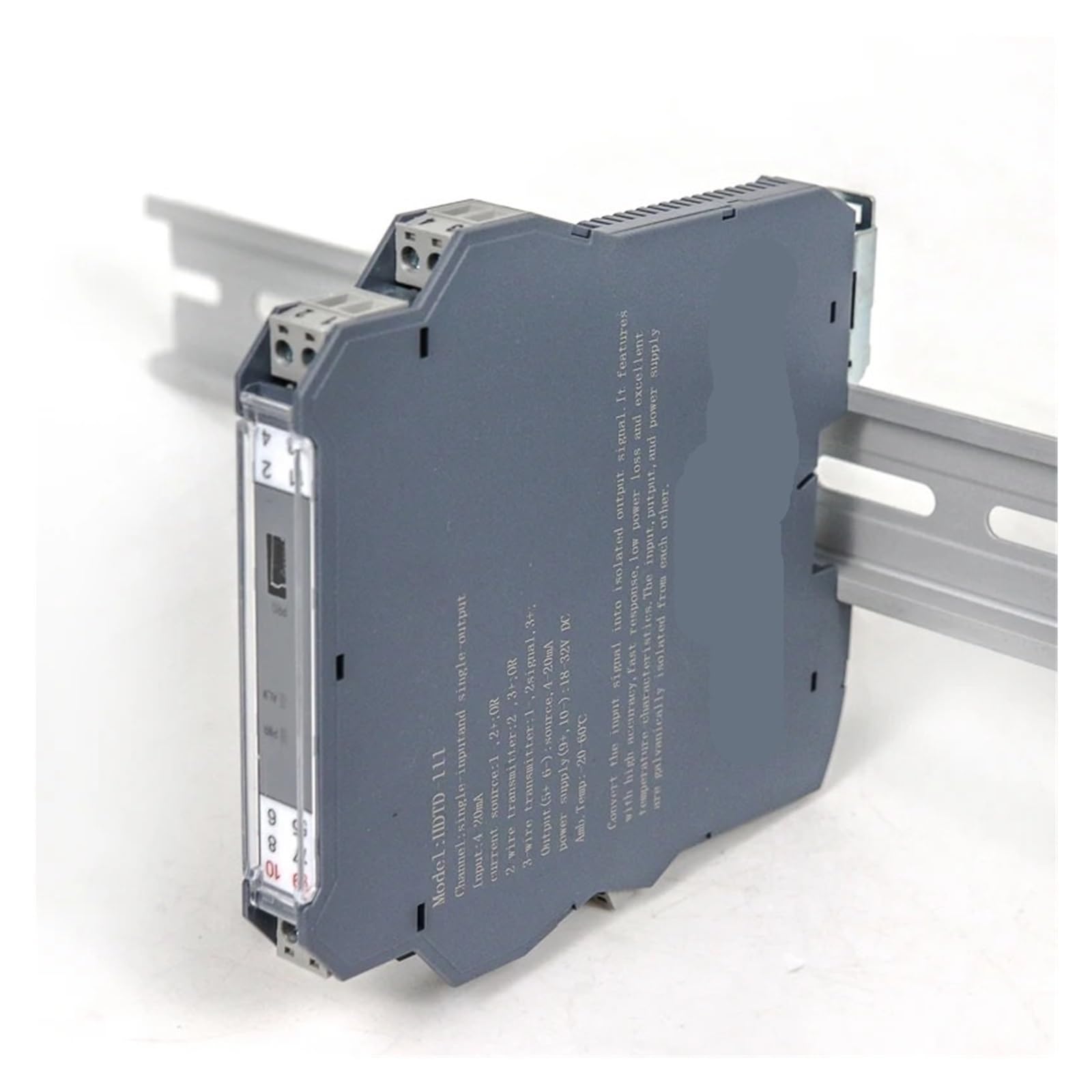 Alimentazione 220V Trasmettitore di segnale analogico isolato 1 ingresso 2 uscite Isolatore di segnale 4-20mA(0-10V_220V_4-20MA)
