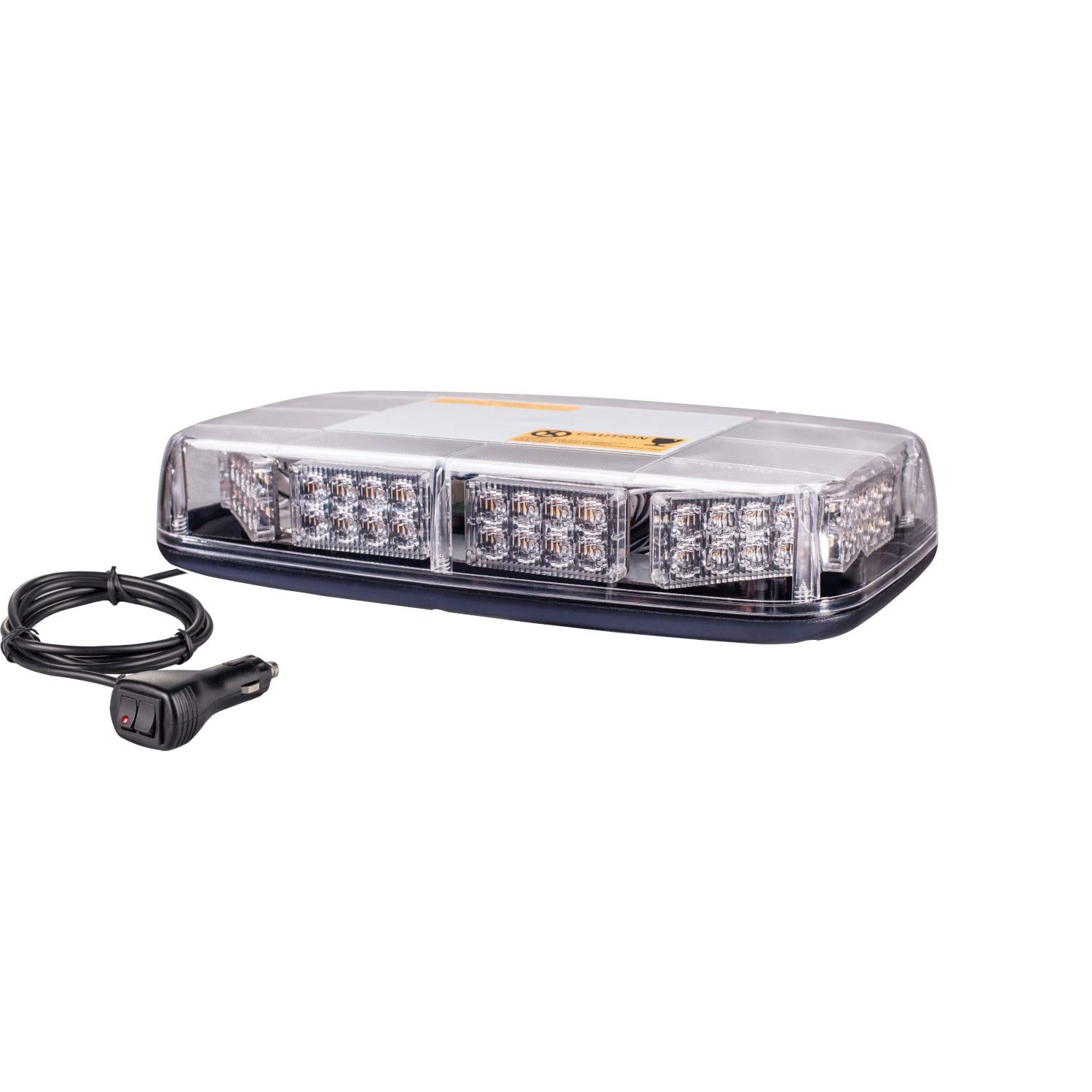 BrightSource Mini Amber Light Bar, SAE Class 1, Magnetic/Permanent Mount, 10 Flash Patterns, 11